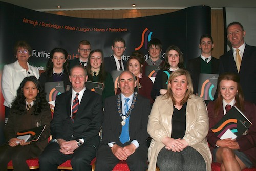 Best Students in Each School pictured with Brian Doran Chief Executive SRC, Deputy Mayor McDonald, Karen McKevitt MLA, Margo Cosgrove Chair of Area Learning Community and David Vint, Assistant Director of Community & Schools’ Partnership, SRC. Best Students in Each School pictured with Brian Doran Chief Executive SRC, Deputy Mayor McDonald, Karen McKevitt MLA, Margo Cosgrove Chair of Area Learning Community and David Vint, Assistant Director of Community & Schools’ Partnership, SRC.